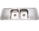 Round Double Bowl & Tray Sink