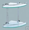 Federation Clear Double Corner Glass Shelf