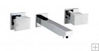 Cube Short 1/4 Turn Bath Tap Set